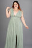 Imagen de Maxi Dress Tull Brillante, Escote Profundo