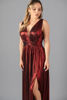 Imagen de Vestido Metálico Cuello V Profundo