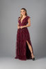 Imagen de Maxi Dress Cuello V Profundo Brillo