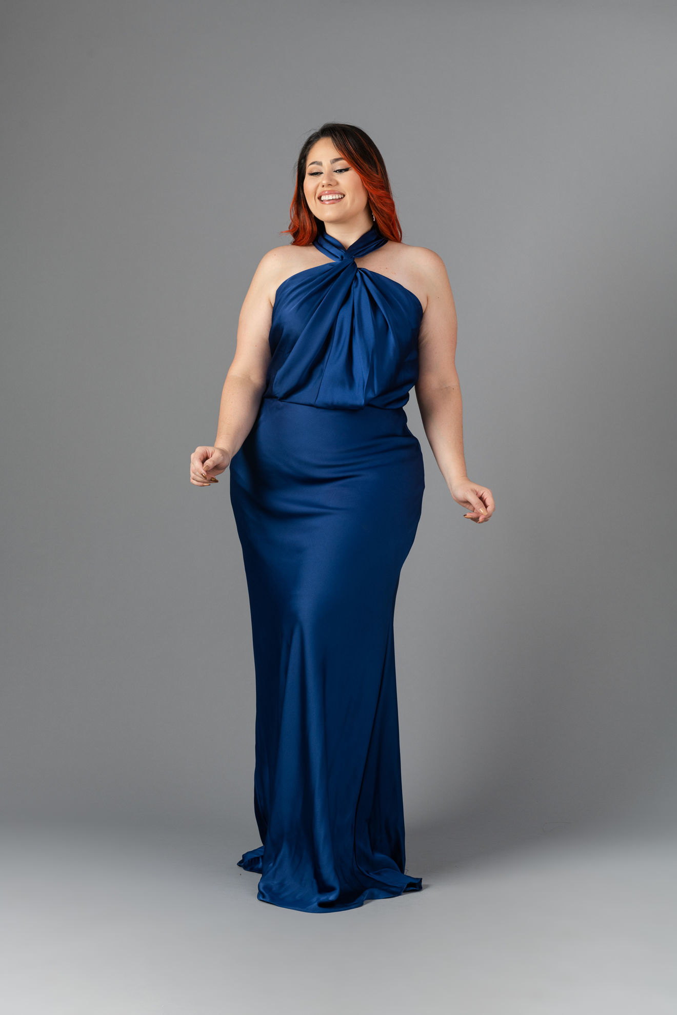 Imagen de Vestido Haltr Satin  Talla Plus        (Exclusivo Pagina)