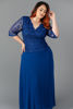 Imagen de Maxi Dress Blusa Encaje, Cuello V, Manga 3/4