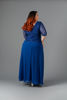 Imagen de Maxi Dress Blusa Encaje, Cuello V, Manga 3/4