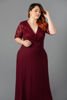 Imagen de Maxi Dress, Blusa Encaje Cuello V, Falda Seda