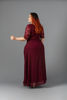 Imagen de Maxi Dress, Blusa Encaje Cuello V, Falda Seda