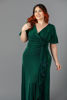 Imagen de Maxi Dress Brillo, Cuello V, detalle Vuelo En Falda