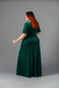 Imagen de Maxi Dress Brillo, Cuello V, detalle Vuelo En Falda