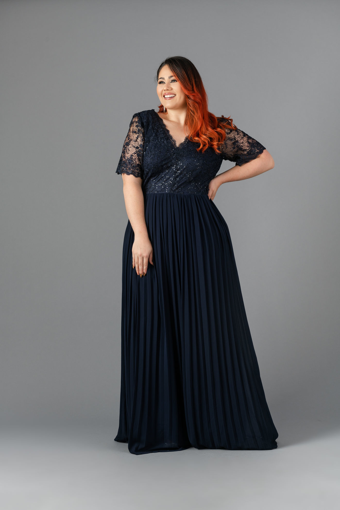 Imagen de Vestido Blusa Encaje Plisado