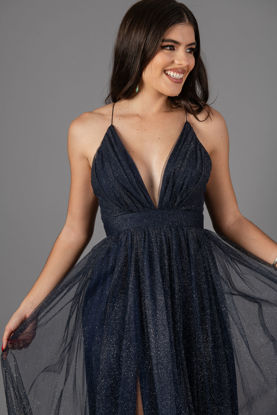Imagen de Maxi Dress Tull Brillo Cuello V Profundo