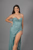 Imagen de Vestido Estilo Corse Brillo Tirantes