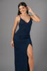Imagen de Maxi Dress Brillo Con Abertura Falda