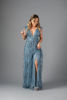 Imagen de Maxi Dress Cuello V Profundo Brillo