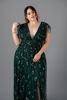 Imagen de Maxi Dress Tull Brillante, Escote Profundo