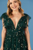 Imagen de Maxi Dress Tull Brillo Cuello V Profundo