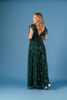 Imagen de Maxi Dress Tull Brillo Cuello V Profundo