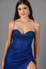 Imagen de Vestido Estilo Corse Brillo Tirantes