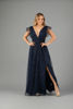 Imagen de Maxi Dress Tull Brillo Cuello V Profundo
