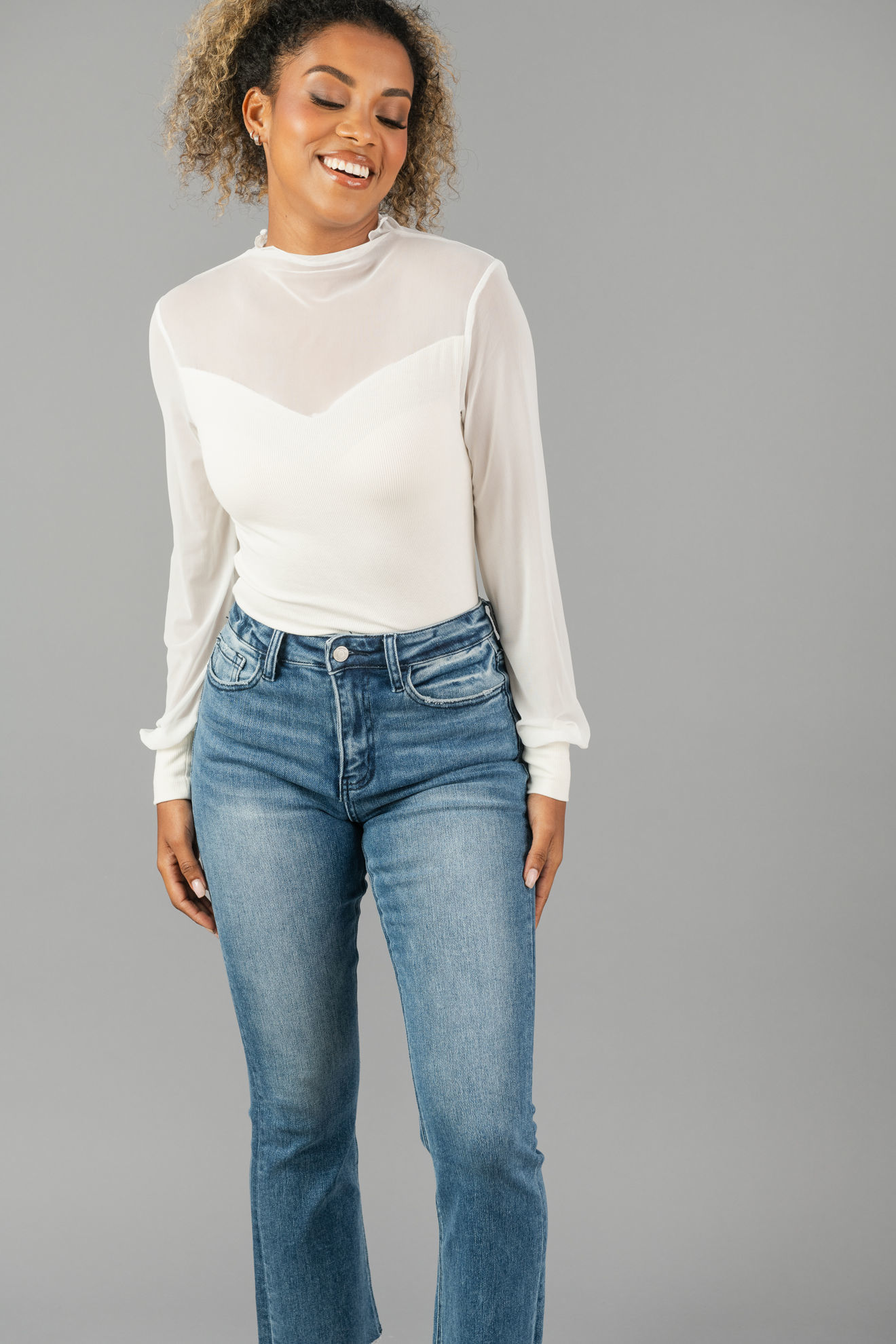 Imagen de Blusa Manga Larga Transparente      (Exclusiva Pagina)