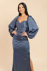Imagen de Vestido Satin Off Shoulder Manga Larga (Exclusivo Página)
