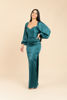 Imagen de Vestido Satin Off Shoulder Manga Larga (Exclusivo Página)