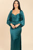Imagen de Vestido Satin Off Shoulder Manga Larga (Exclusivo Página)