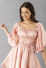 Imagen de Vestido Satin off Shoulder, Falda Campana       (Exclusivo Pagina)