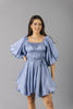 Imagen de Vestido Satin off Shoulder, Falda Campana       (Exclusivo Pagina)