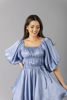 Imagen de Vestido Satin off Shoulder, Falda Campana       (Exclusivo Pagina)