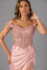 Imagen de Maxi Dress estilo Corse, Blusa Encaje, Falda Satin