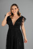 Imagen de Maxi Dress Tull Brillo Cuello V Profundo