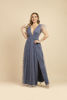 Imagen de Maxi Dress Tull Brillo Cuello V Profundo