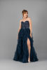 Imagen de Maxi Dress Tull Straple Top Abalorios, Falda Vuelos