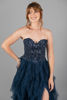 Imagen de Maxi Dress Tull Straple Top Abalorios, Falda Vuelos