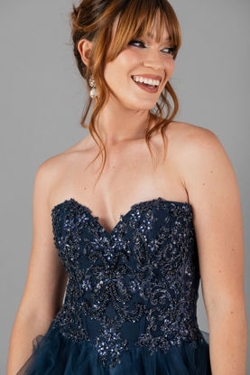 Imagen de Maxi Dress Tull Straple Top Abalorios, Falda Vuelos    ( Exclusivo Pagina)