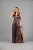 Imagen de Vestido Metálico Cuello V Profundo