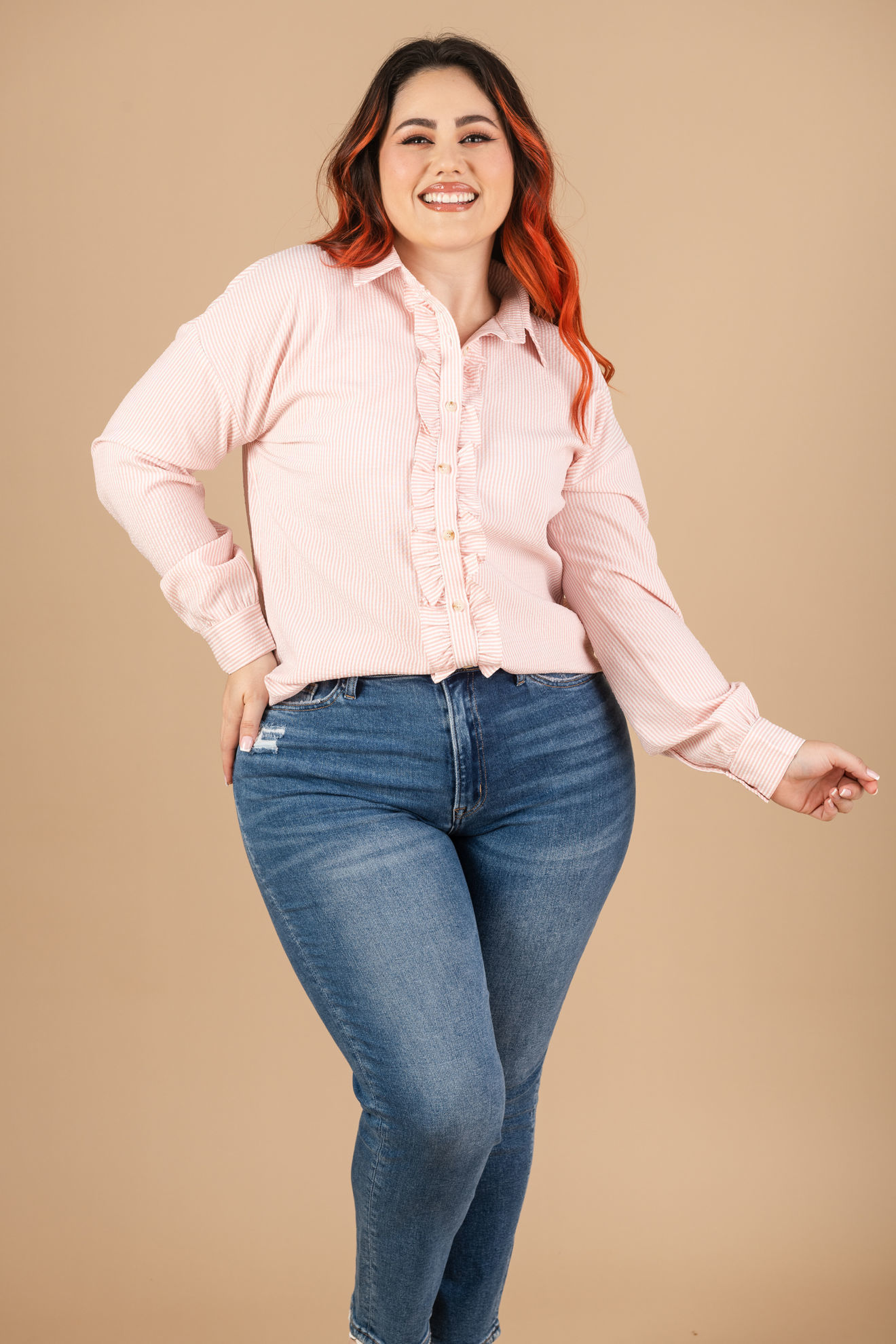 Imagen de Blusa Camisera Manga Larga Vuelo Frente        (Exclusivo Pagina)