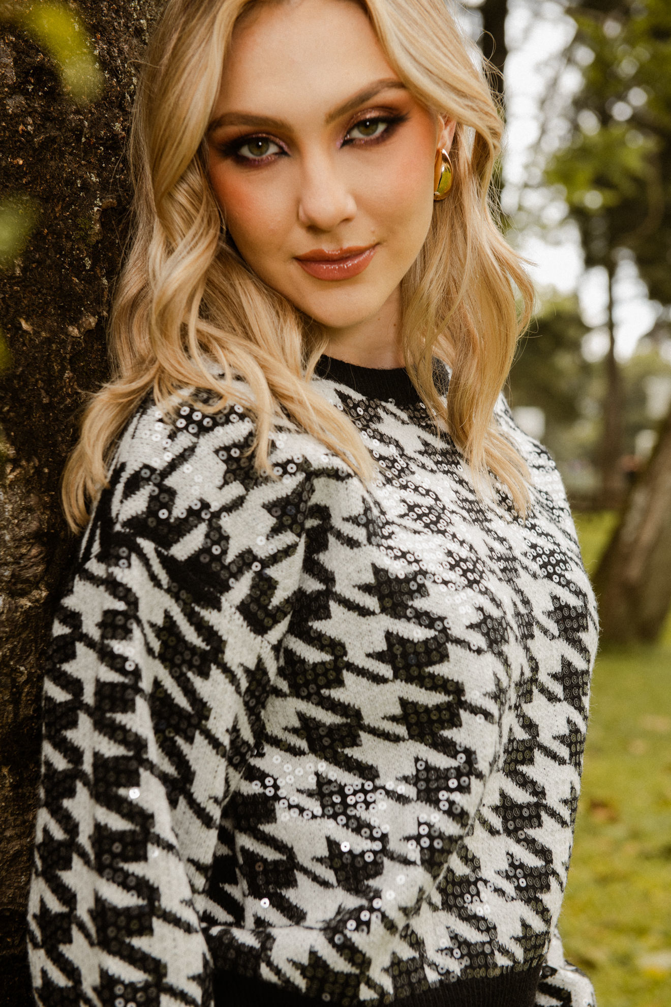 Imagen de Sweater Cuadros Lentejuelas   ( Exclusivo pagina )