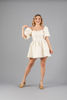 Imagen de Vestido Off Shoulder Con Hilo Dorado, Tela Jacquard   (Exclusivo Pagina)