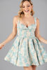 Imagen de Vestido Floral, Estilo Corse, Tela Jacquard     (Exclusivo Pagina)