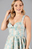 Imagen de Vestido Floral, Estilo Corse, Tela Jacquard     (Exclusivo Pagina)