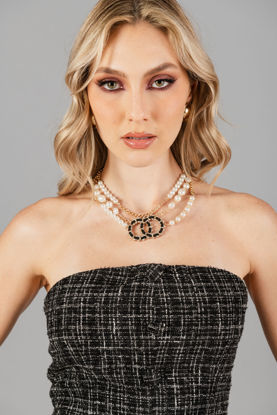 Imagen de Vestido Tweed Cuadros, Straple      (Exclusivo Pagina)