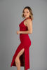 Imagen de Vestido Lapiz, Un Hombro, Abertura Falda