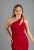 Imagen de Vestido Lapiz, Un Hombro, Abertura Falda