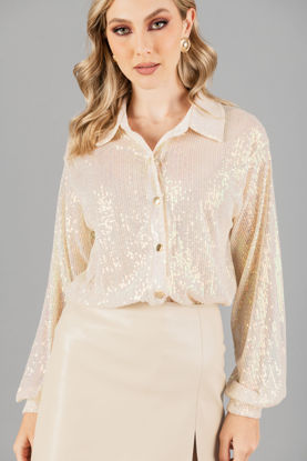 Imagen de Blusa Camisera Lentejuelas     (Exclusiva Pagina)