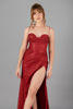 Imagen de Vestido Estilo Corse Brillo Tirantes