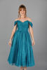 Imagen de Vestido Off Shoulder, Falda Amplia, Brillo     (Exclusivo Pagina)