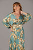 Imagen de Vestido Satim Floral, Cuello V