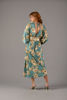 Imagen de Vestido Satim Floral, Cuello V