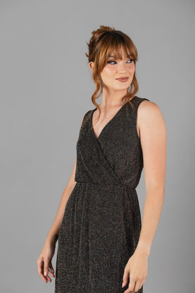 Imagen de Vestido Cuello V, Sin Mangas, Brillo    (Exclusivo Pagina)