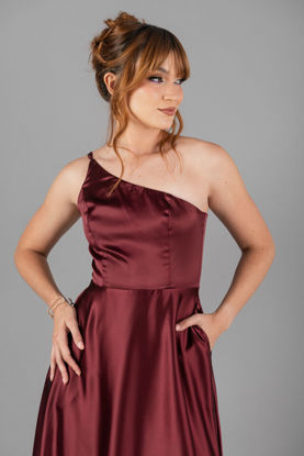Imagen de Maxi Dress Satin Un Hombro