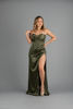 Imagen de Maxi Dress Satin Estilo Corse, Detalle Espalda